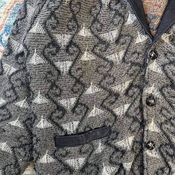 Vintage Caldwell Abstract Sweater Blazer Large - Picture 4 of 6